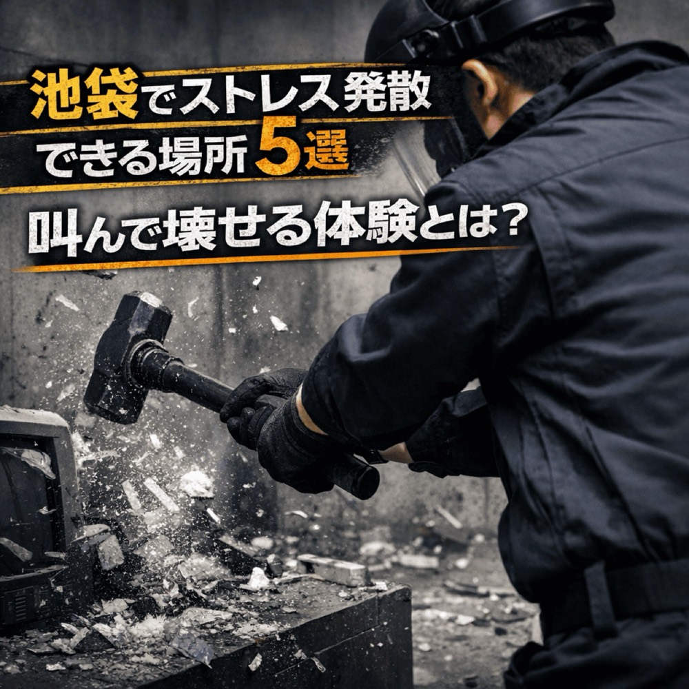 池袋でストレス発散できる場所5選|叫んで壊せる体験とは?
